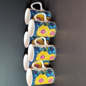 Vintage 1994 Royal Doulton Expressions lot of 6 Fine Bone China Cups.